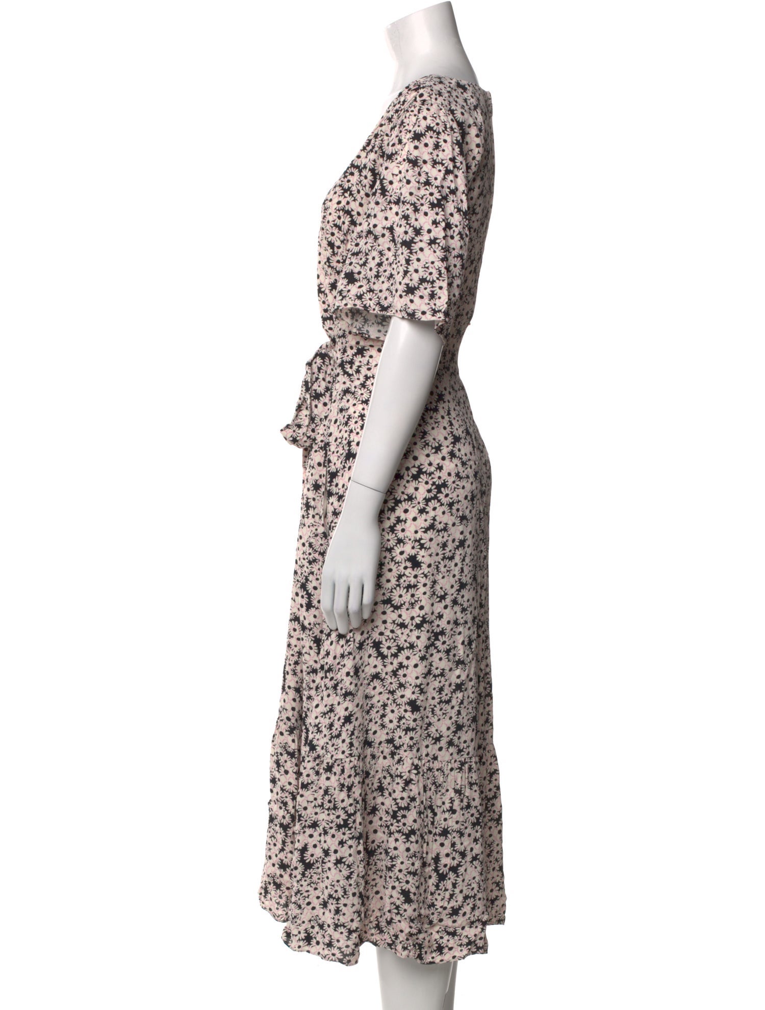 Hobbs London Floral Print Midi Length Dress