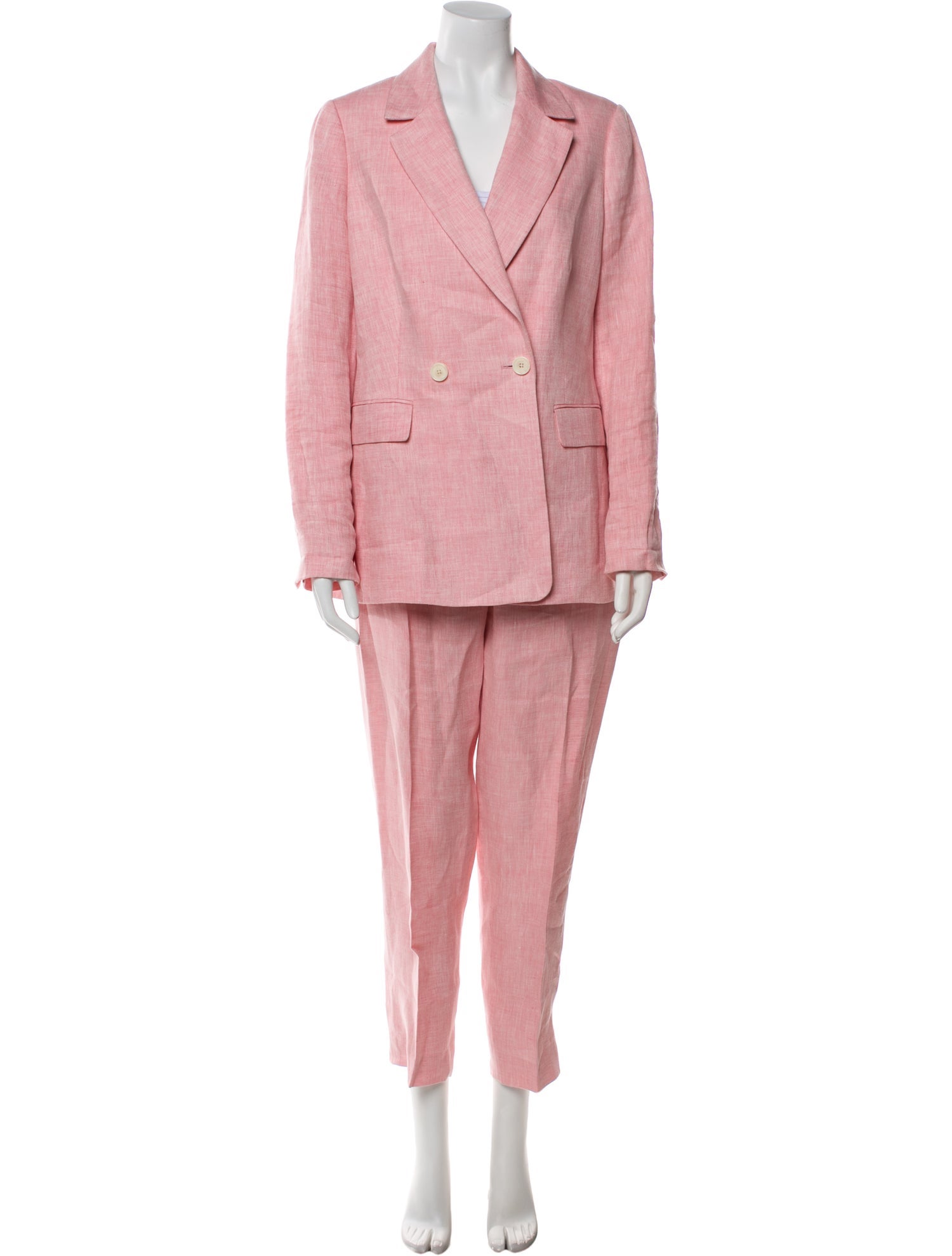 Hobbs London Linen Embroidered Accent Pantsuit