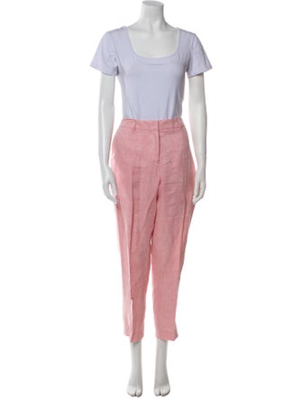 Hobbs London Linen Embroidered Accent Pantsuit