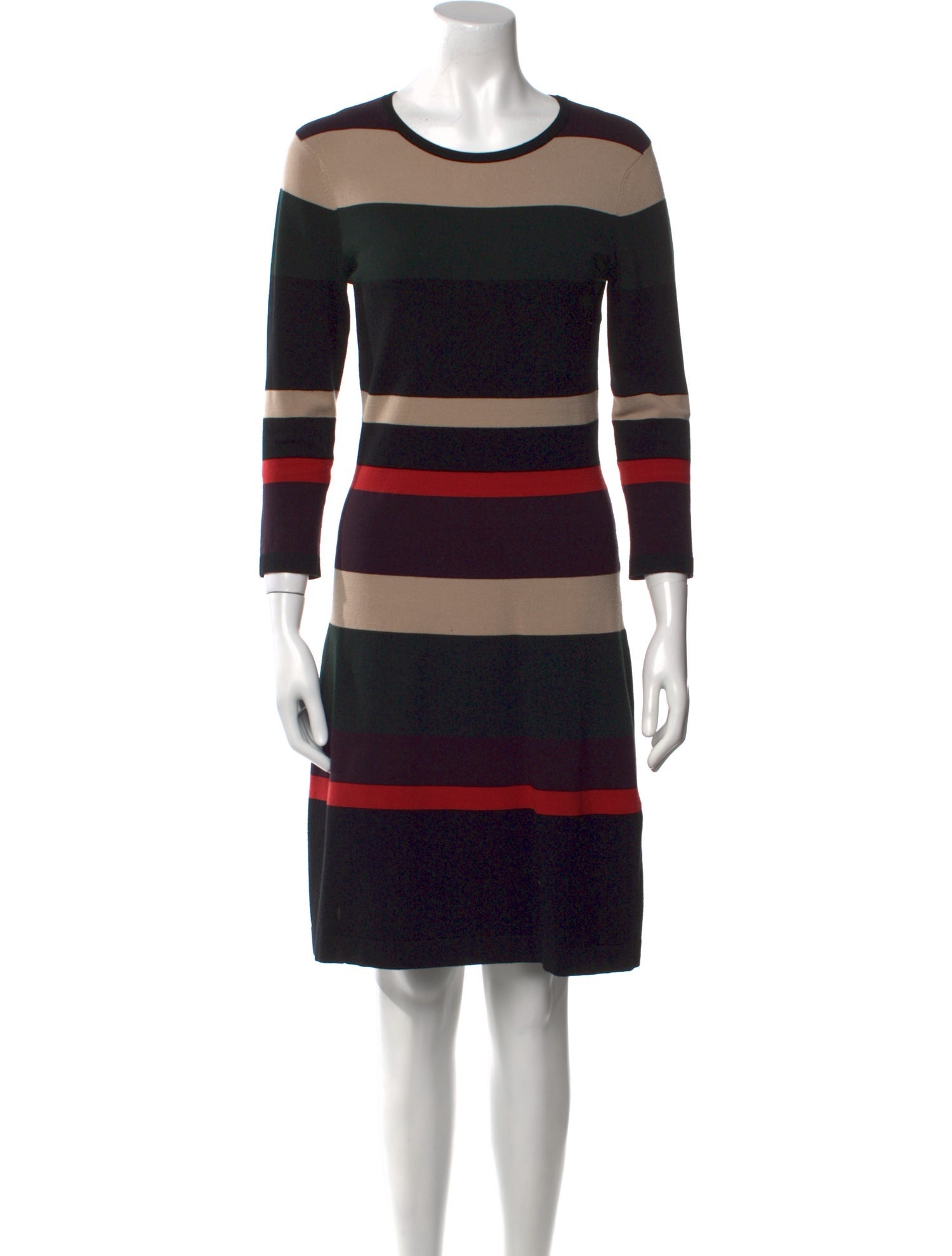 Hobbs London Striped Knee-Length Dress