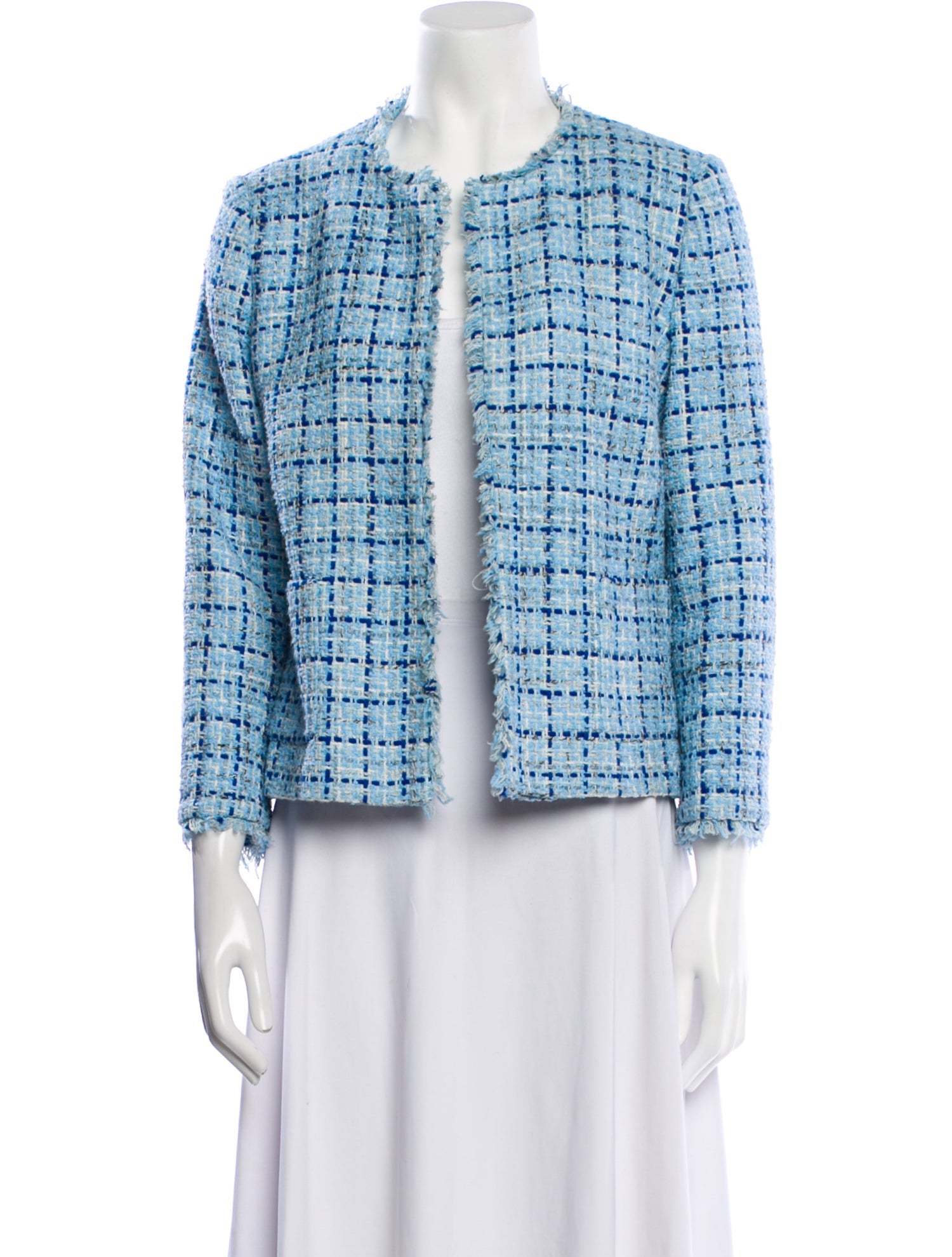 Hobbs London Plaid Print Evening Jacket