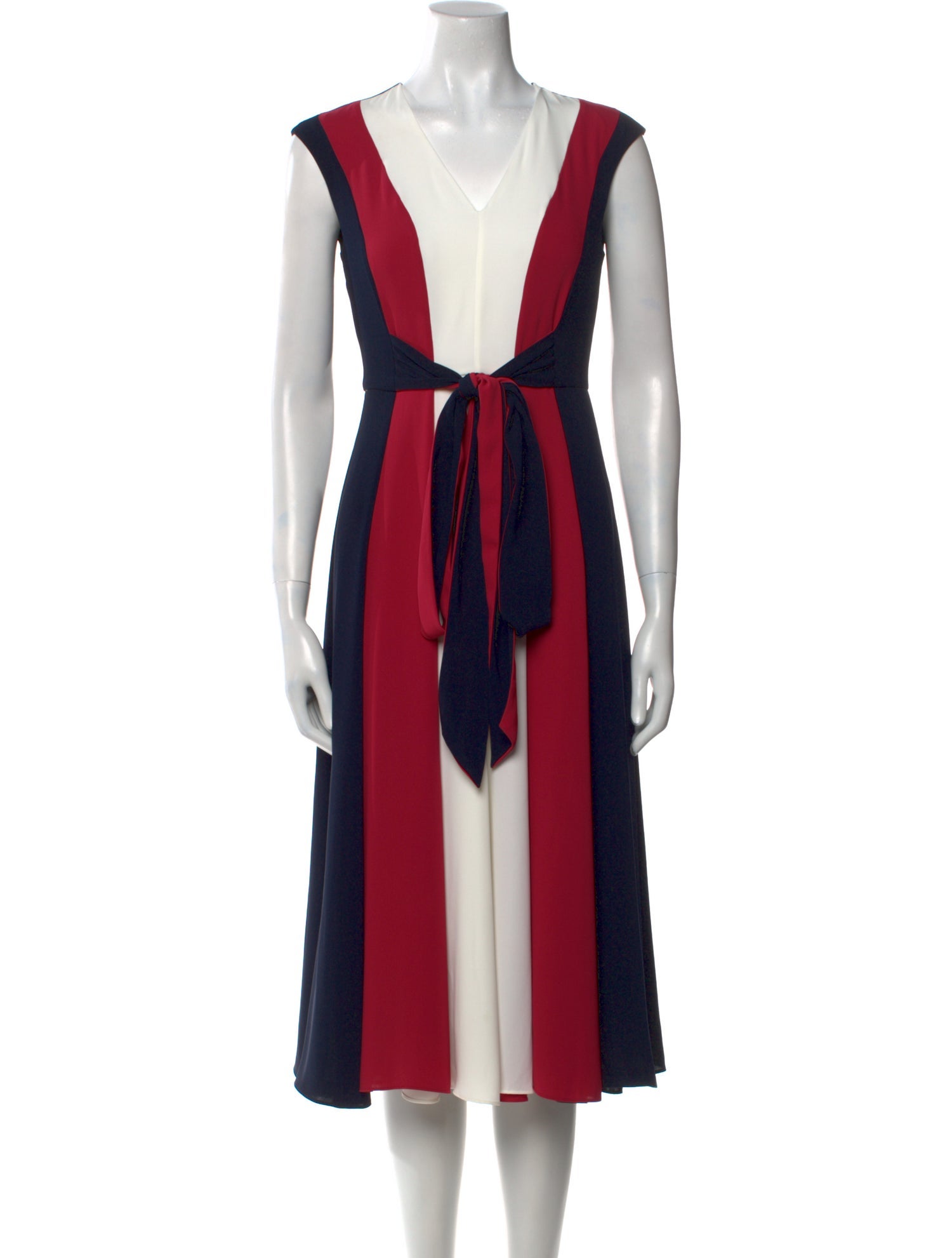 Hobbs London Colorblock Pattern Midi Length Dress