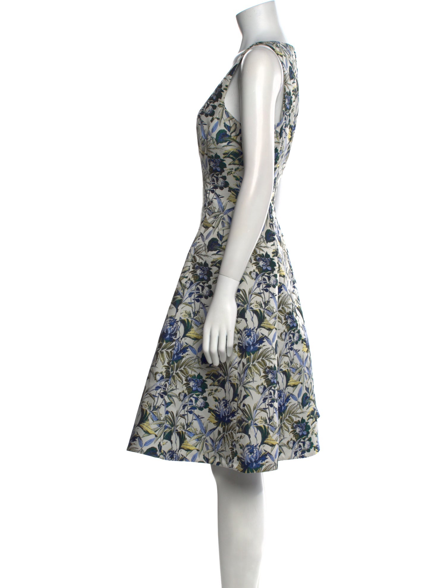 Hobbs London Floral Print Knee-Length Dress