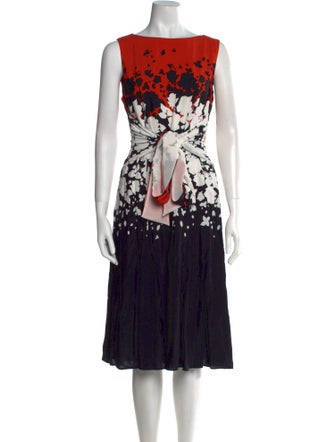 Hobbs London Printed Midi Length Dress