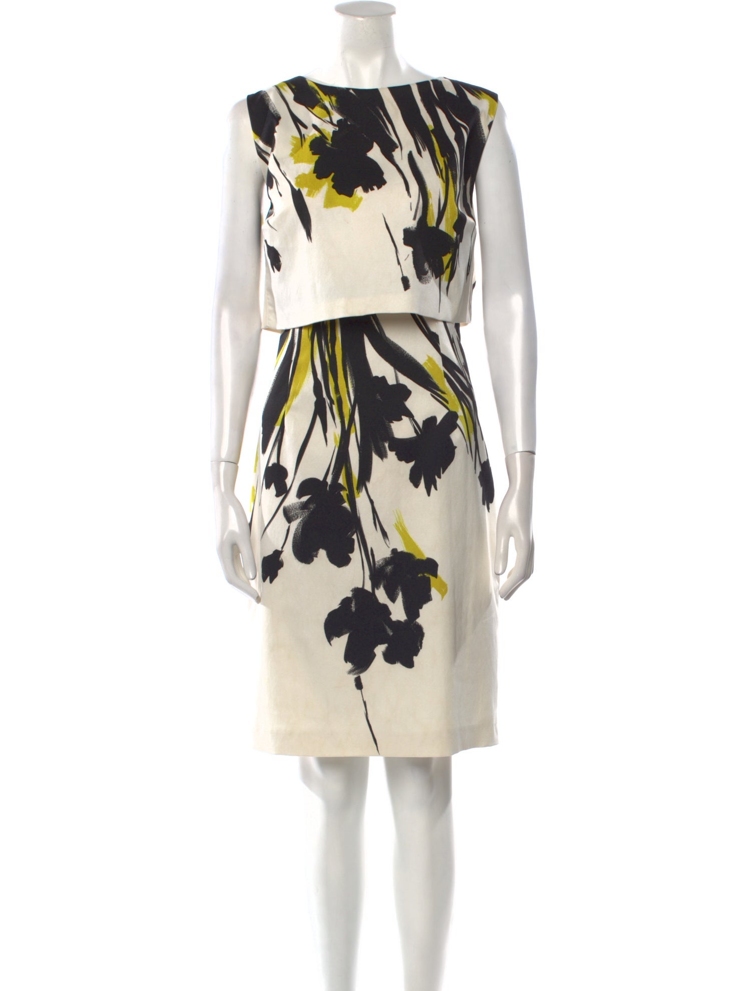 Hobbs London Printed Knee-Length Dress