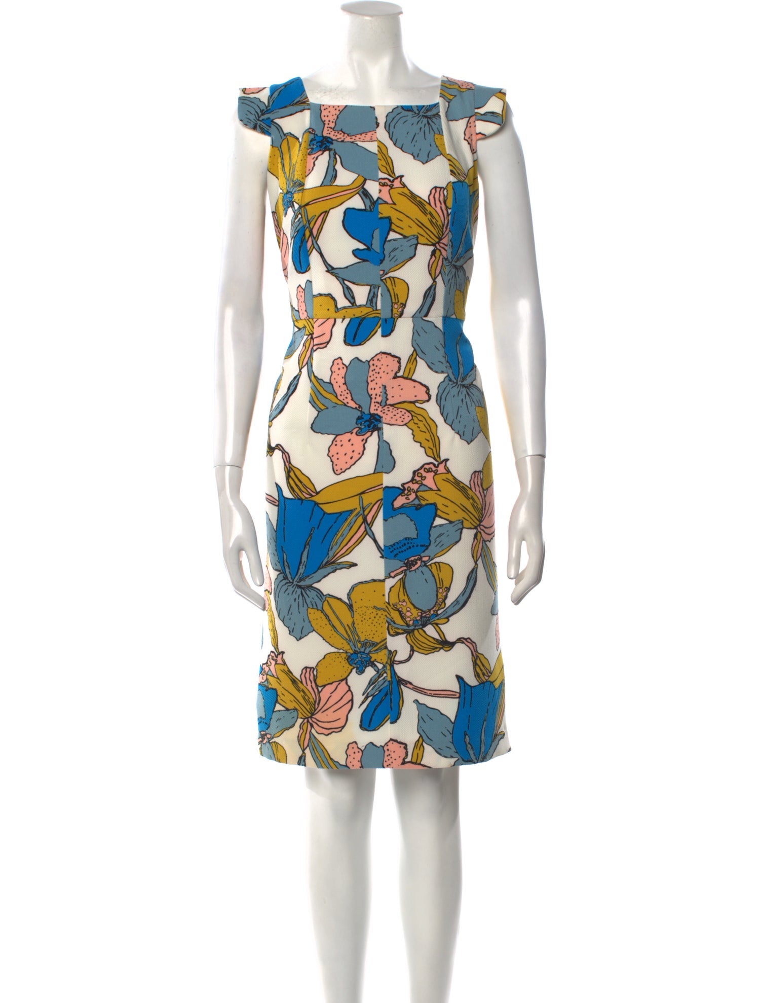 Hobbs London Printed Knee-Length Dress