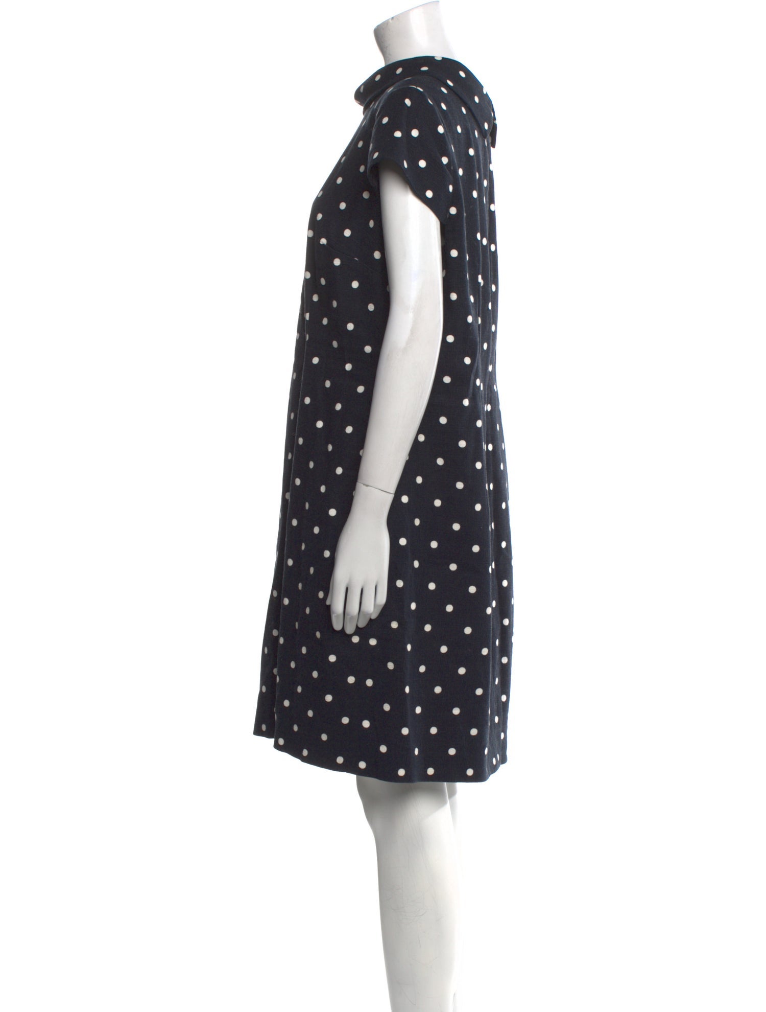 Hobbs London Polka Dot Print Knee-Length Dress