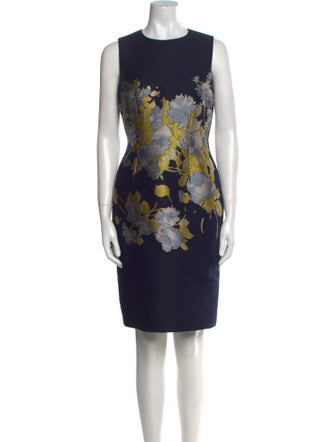 Hobbs London Floral Print Knee-Length Dress