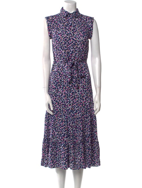 Hobbs London Floral Print Midi Length Dress