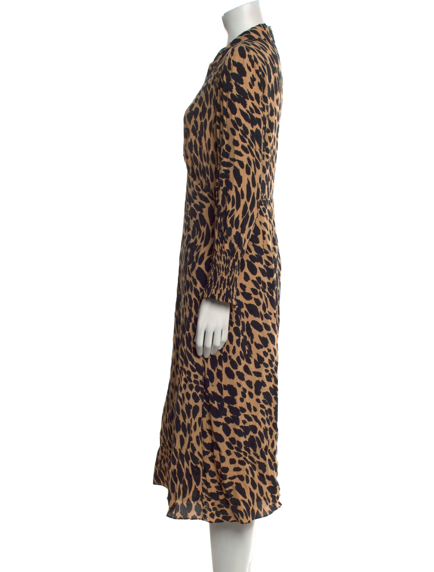 Hobbs London Animal Print Midi Length Dress w/ Tags