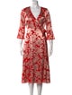 Hobbs London Floral Print Midi Length Dress