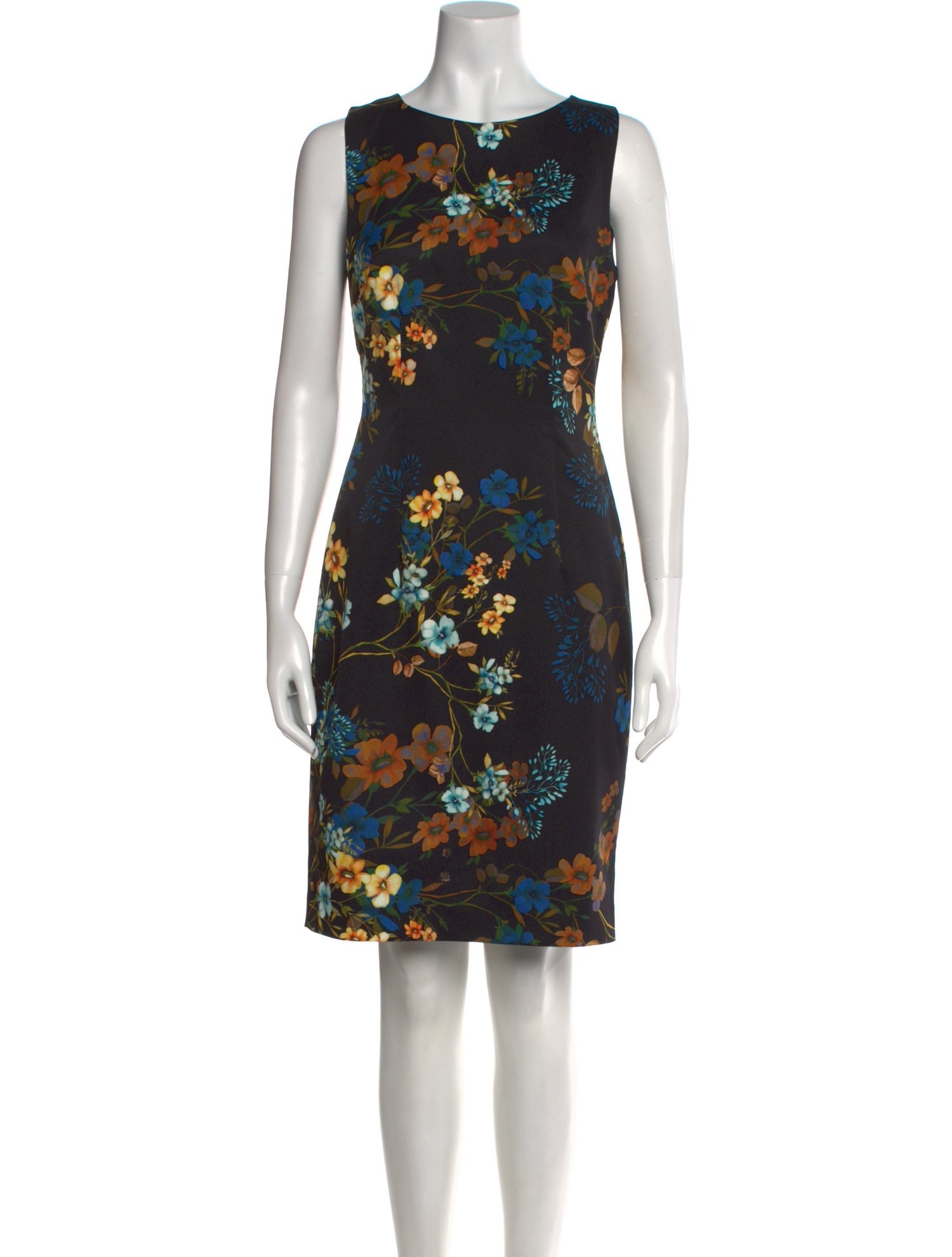 Hobbs London Floral Print Knee-Length Dress