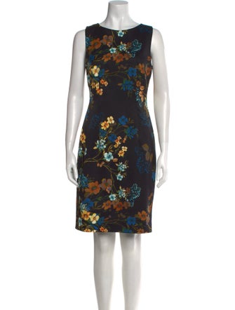 Hobbs London Floral Print Knee-Length Dress