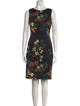 Hobbs London Floral Print Knee-Length Dress