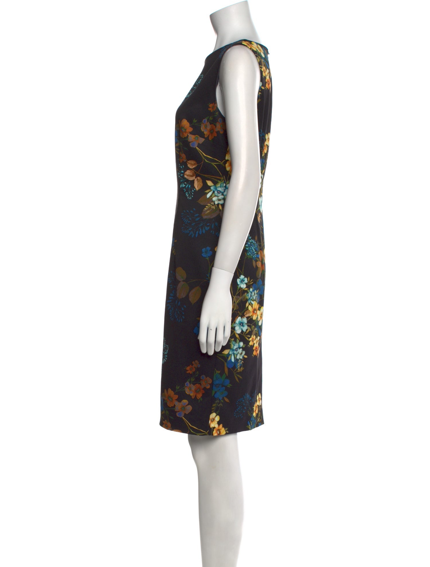 Hobbs London Floral Print Knee-Length Dress
