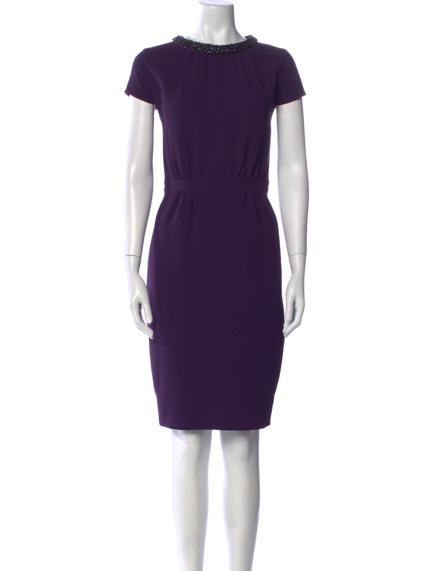 Hobbs London Crew Neck Knee-Length Dress