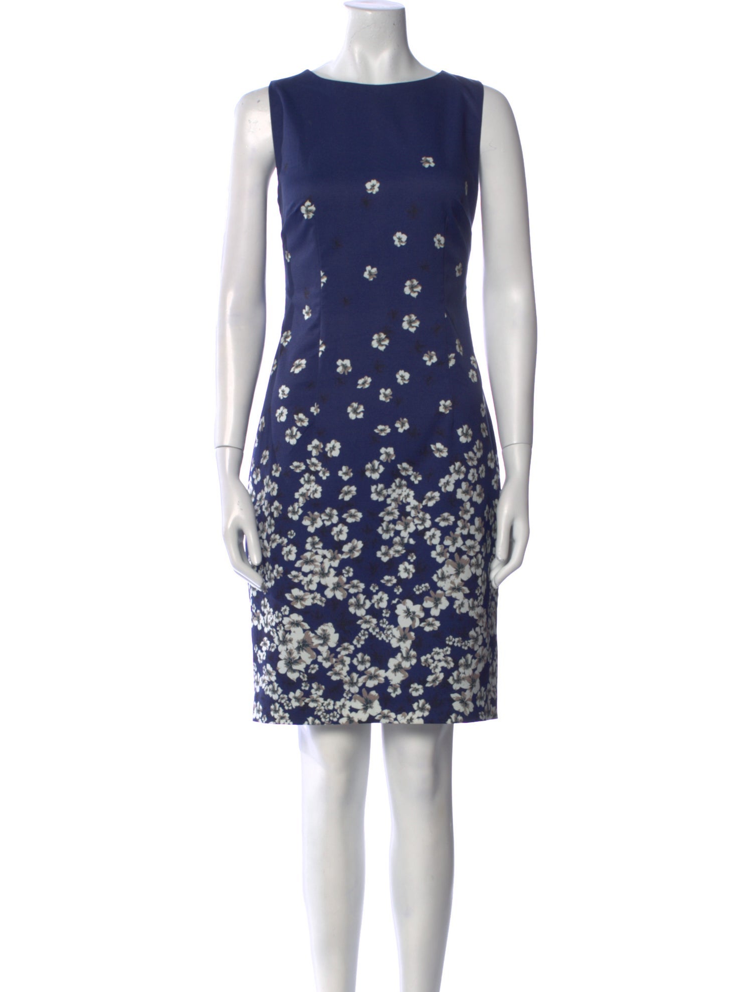 Hobbs London Floral Print Knee-Length Dress