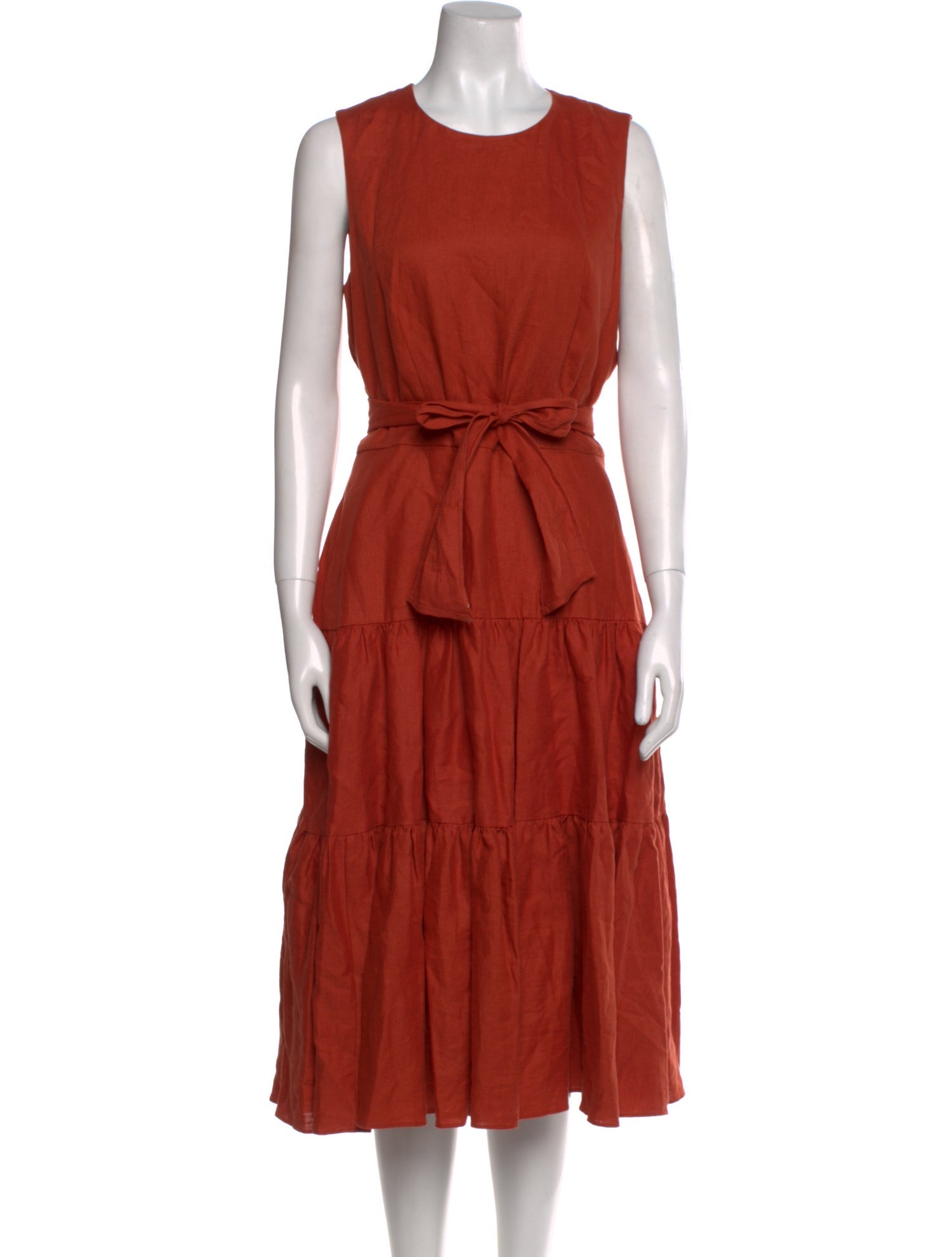 Hobbs London Linen Midi Length Dress