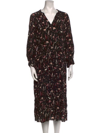 Hobbs London Printed Midi Length Dress