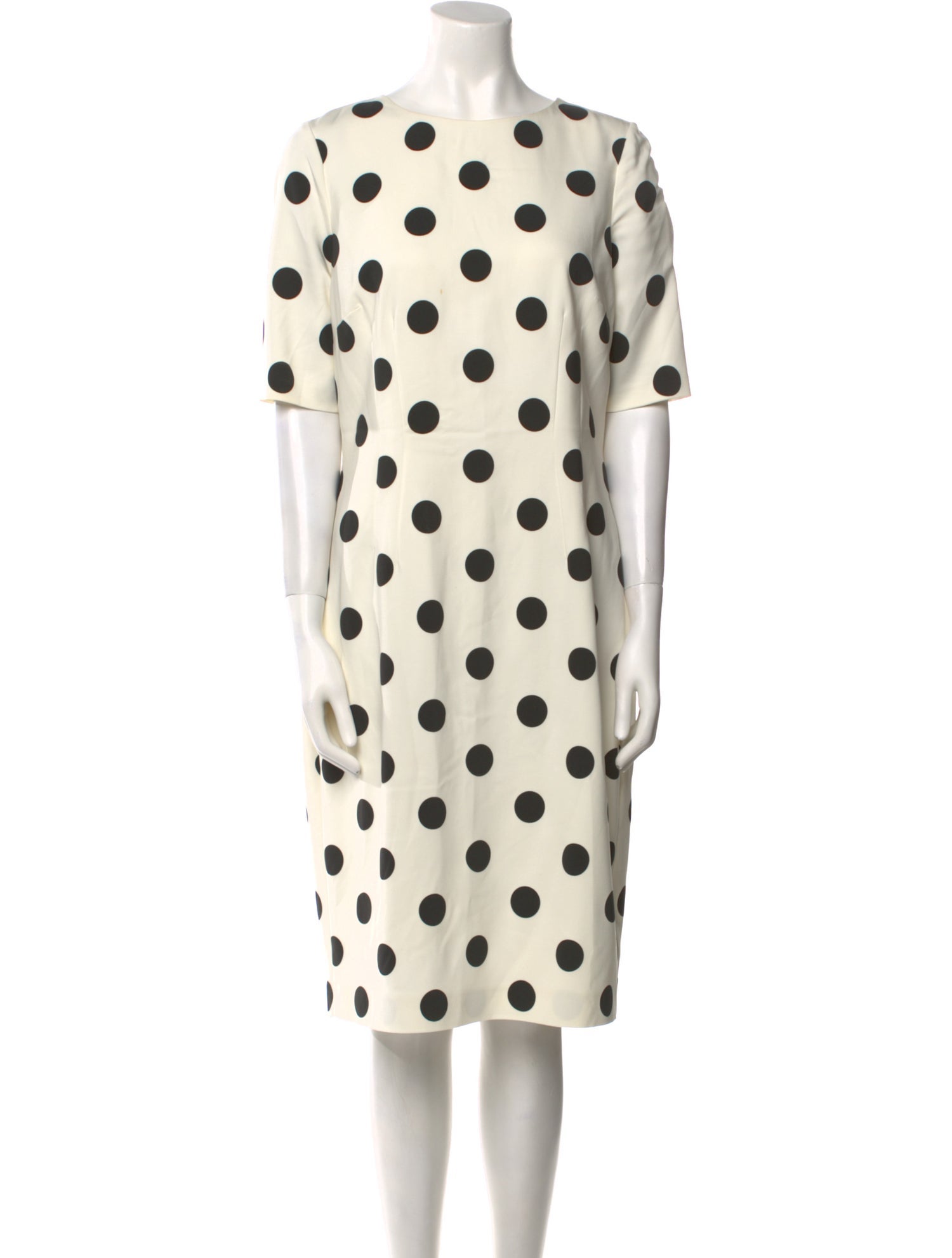 Hobbs London Polka Dot Print Midi Length Dress