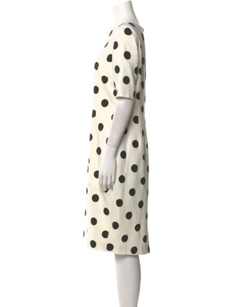 Hobbs London Polka Dot Print Midi Length Dress