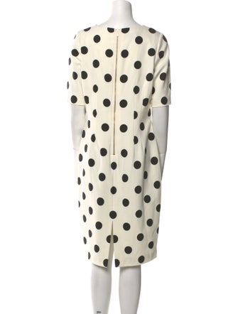 Hobbs London Polka Dot Print Midi Length Dress