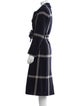 Hobbs London Wool Plaid Print Trench Coat
