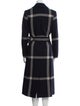 Hobbs London Wool Plaid Print Trench Coat