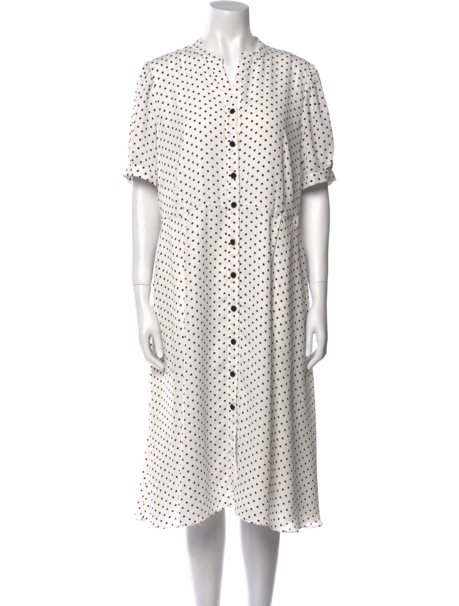 Hobbs London Polka Dot Print Midi Length Dress