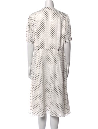 Hobbs London Polka Dot Print Midi Length Dress