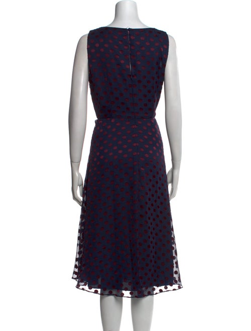 Hobbs London Polka Dot Print Midi Length Dress
