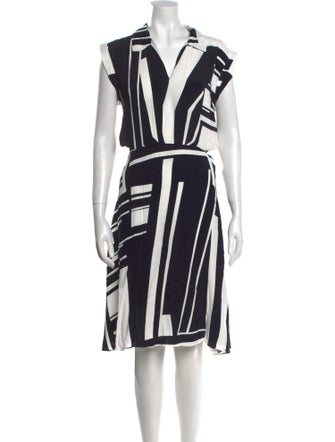 Hobbs London Striped Knee-Length Dress
