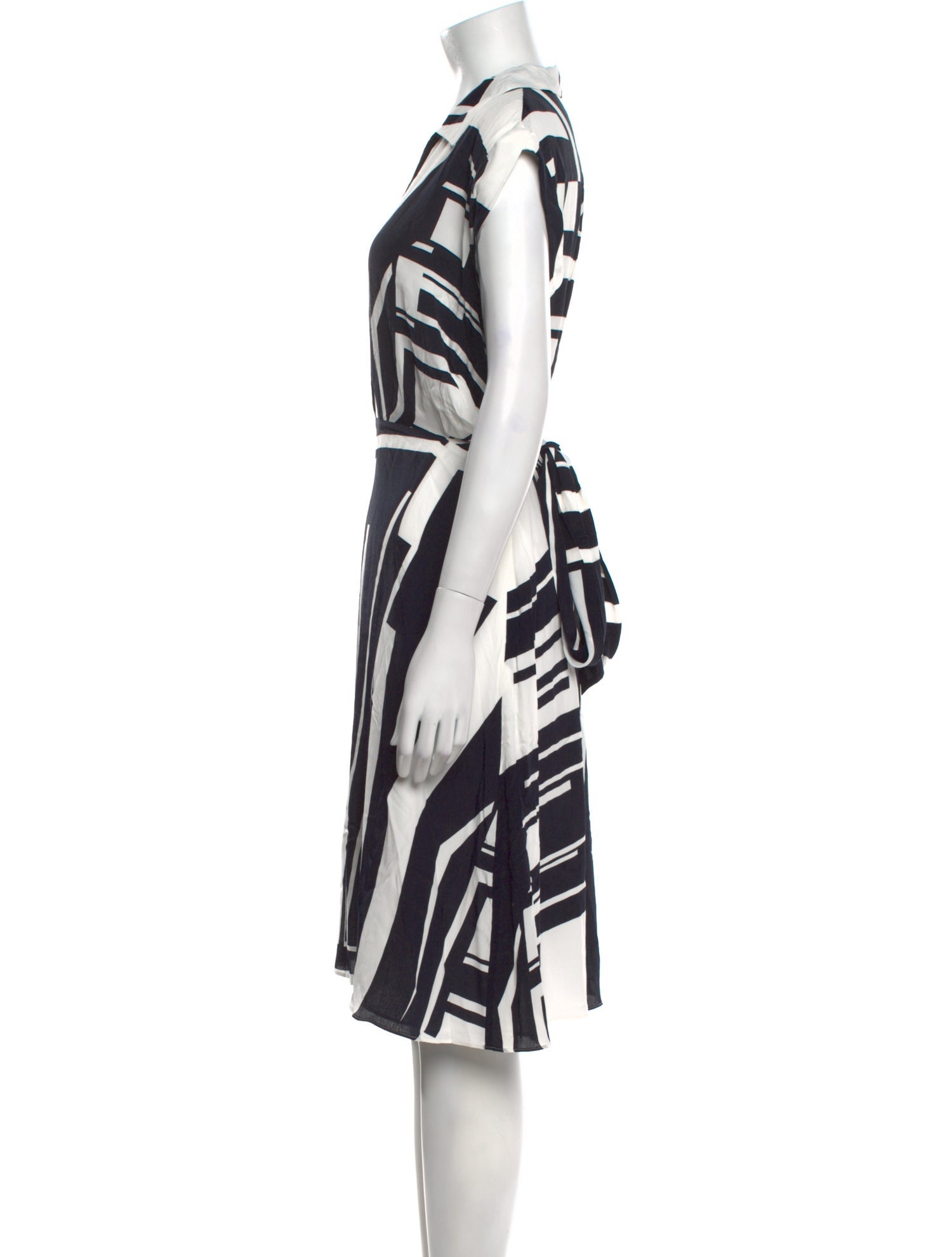 Hobbs London Striped Knee-Length Dress