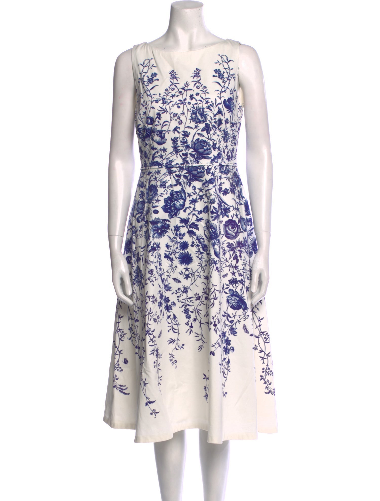 Hobbs London Floral Print Midi Length Dress