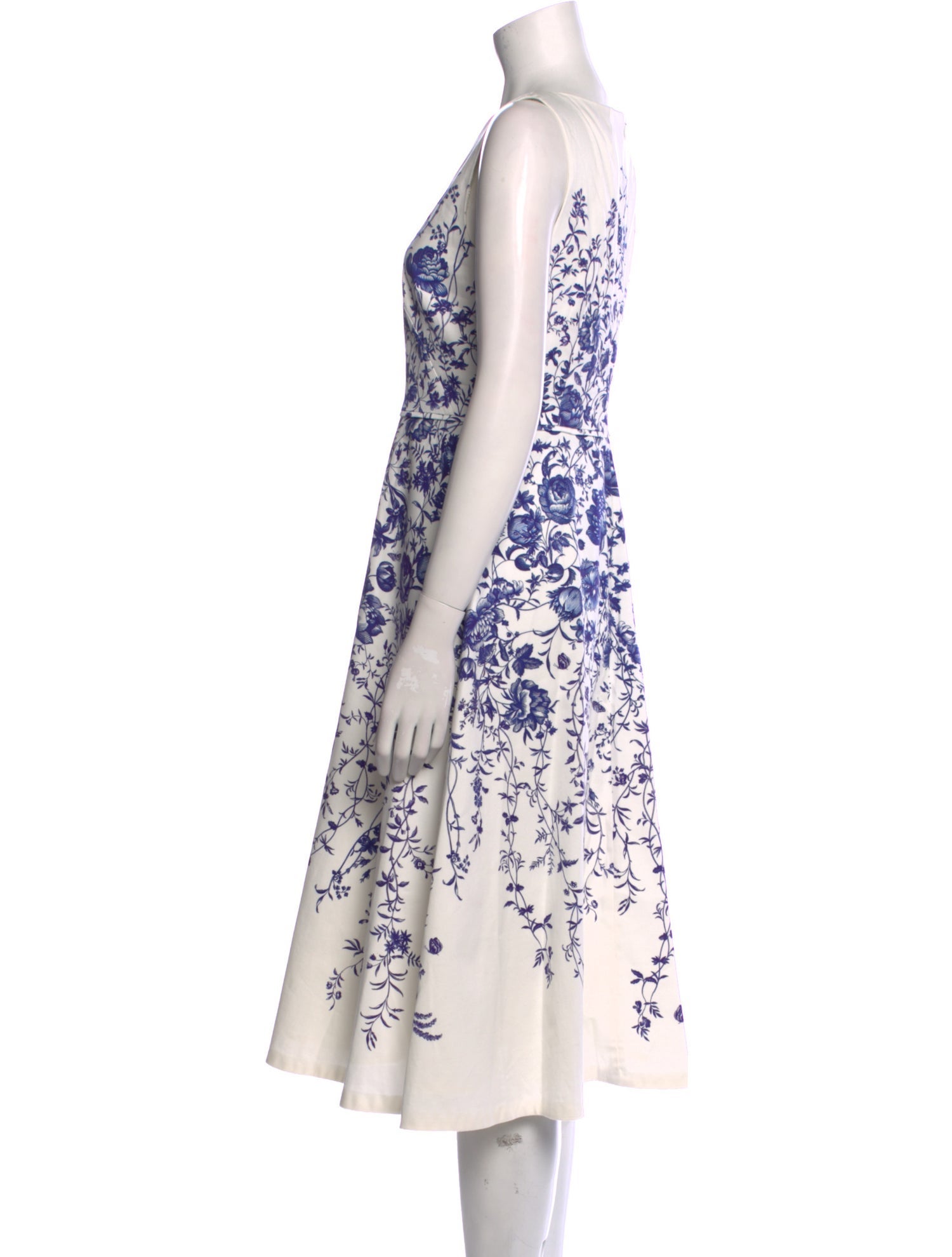 Hobbs London Floral Print Midi Length Dress