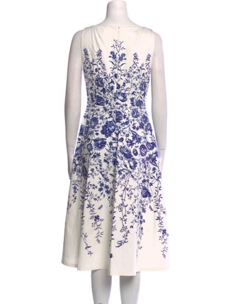 Hobbs London Floral Print Midi Length Dress