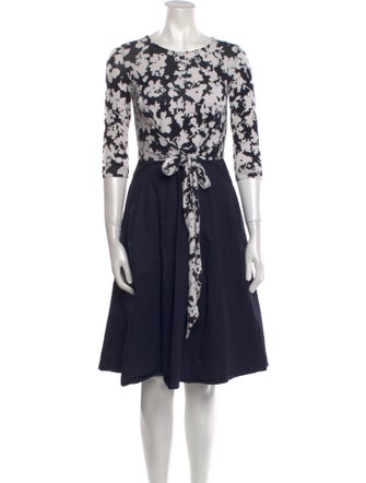 Hobbs London Floral Print Knee-Length Dress