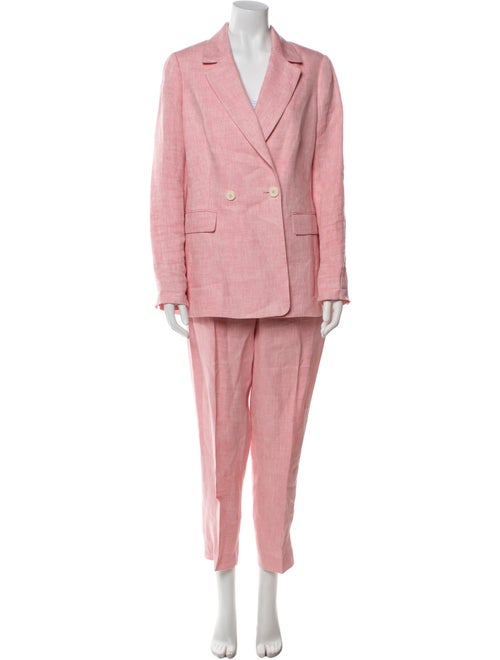 Hobbs London Linen Embroidered Accent Pantsuit