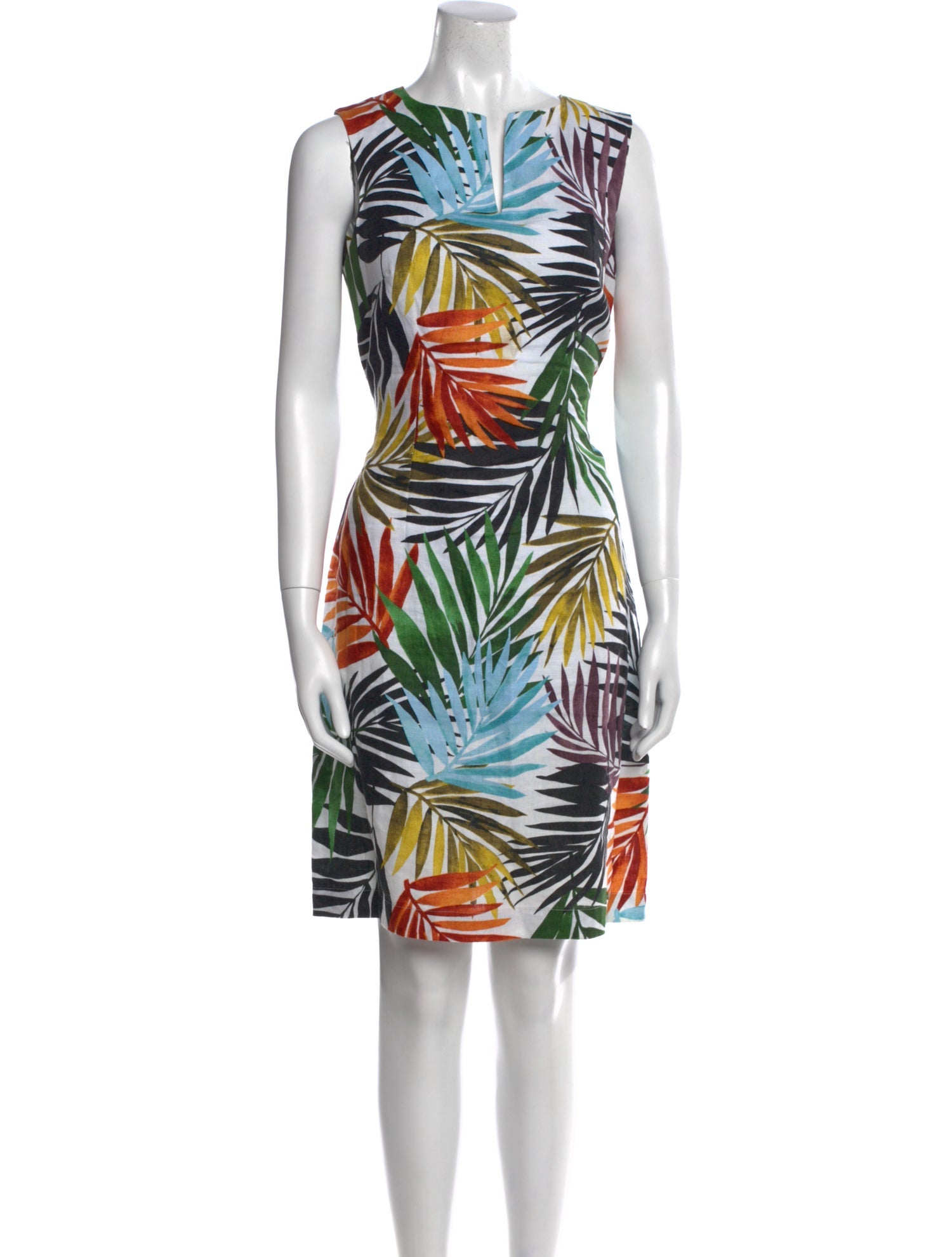 Hobbs London Linen Knee-Length Dress