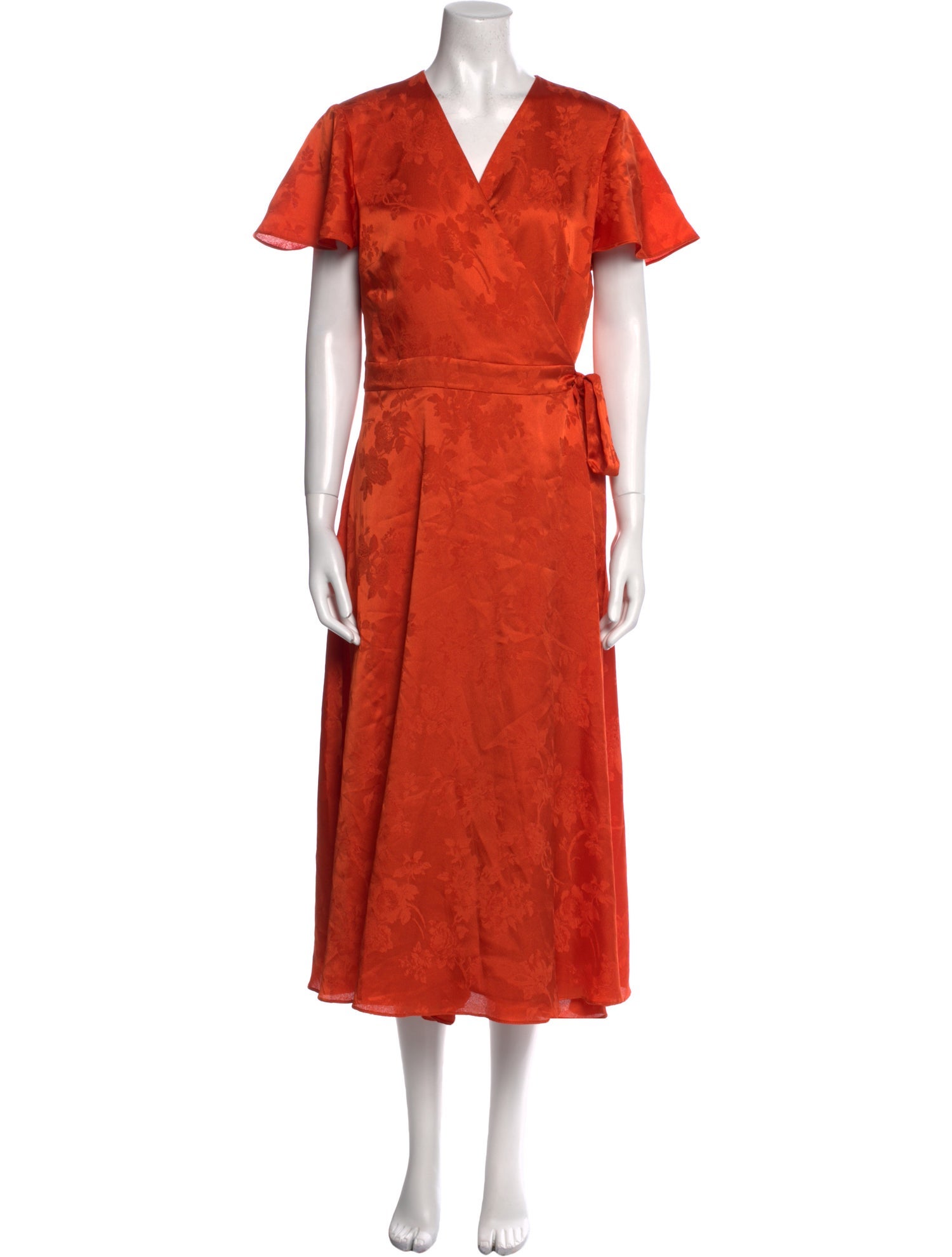 Hobbs London V-Neck Midi Length Dress