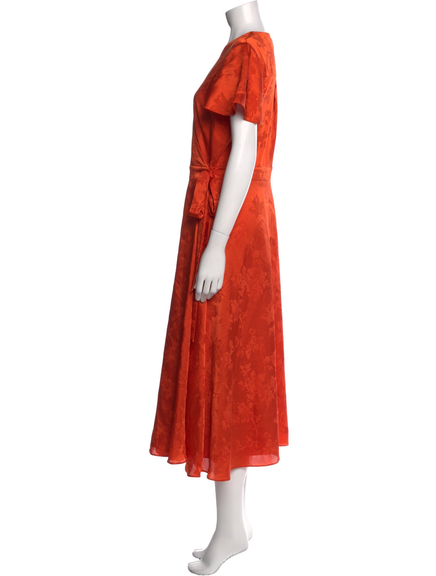 Hobbs London V-Neck Midi Length Dress