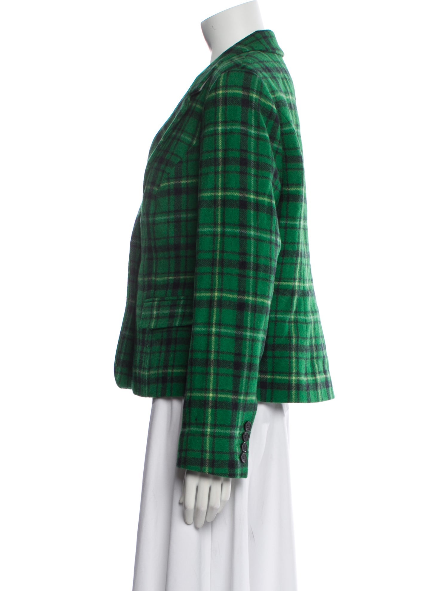 Hobbs London Wool Plaid Print Blazer