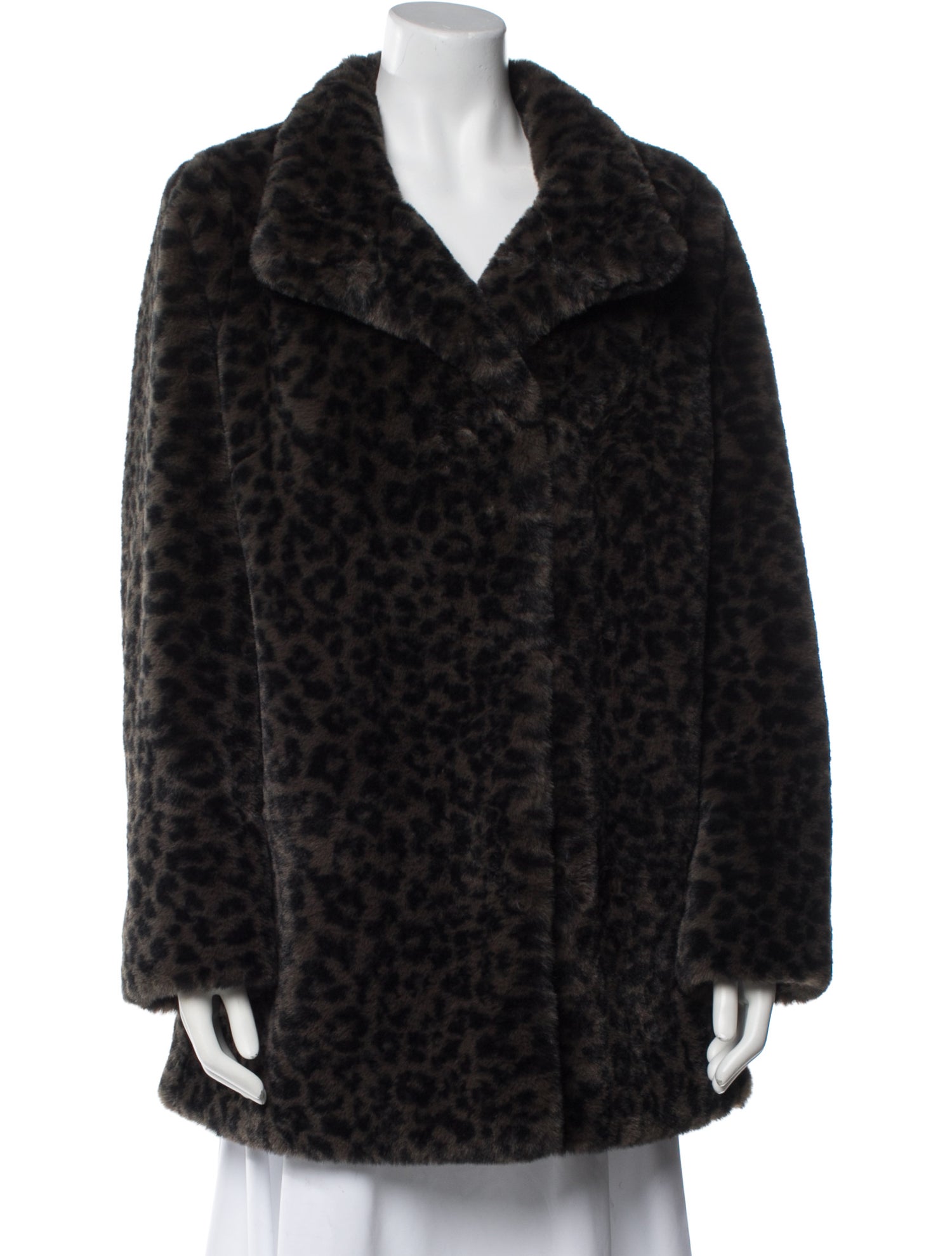 Hobbs London Faux Fur Animal Print Faux Fur Jacket