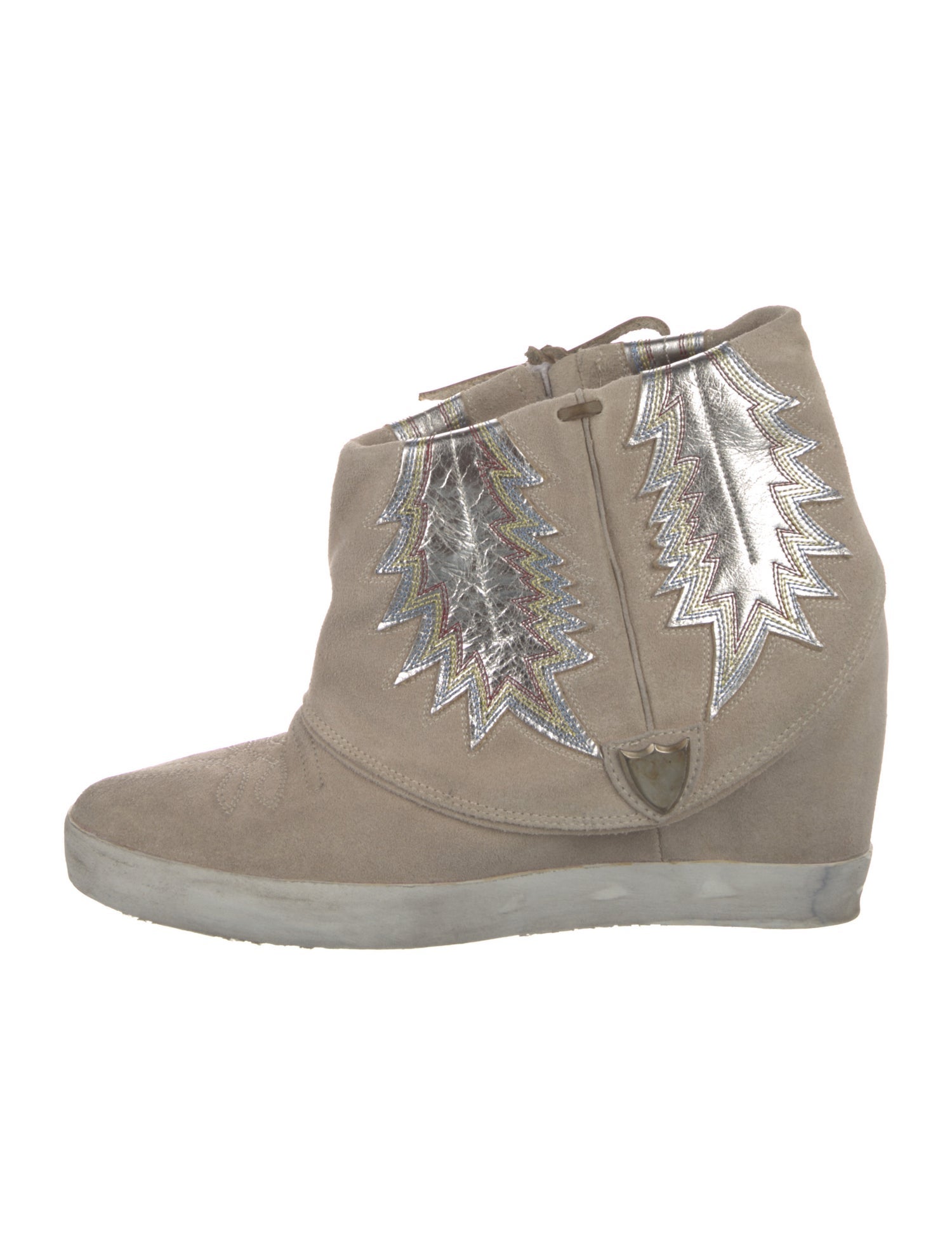 Hollywood Trading Company Suede Wedge Sneakers