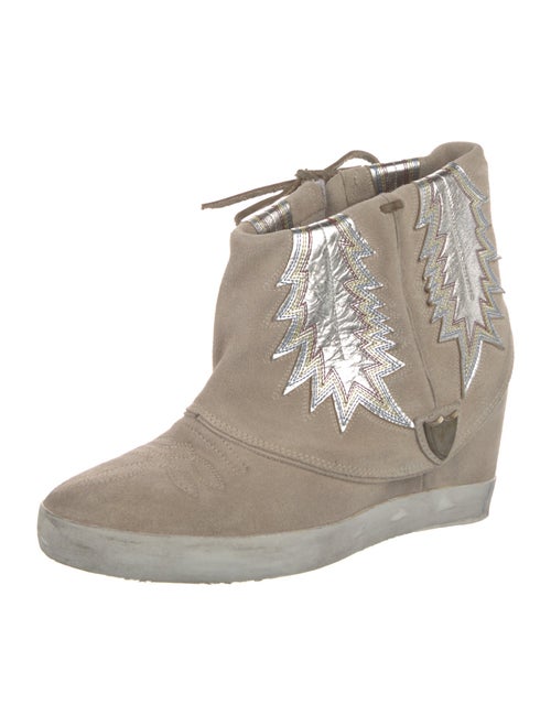Hollywood Trading Company Suede Wedge Sneakers