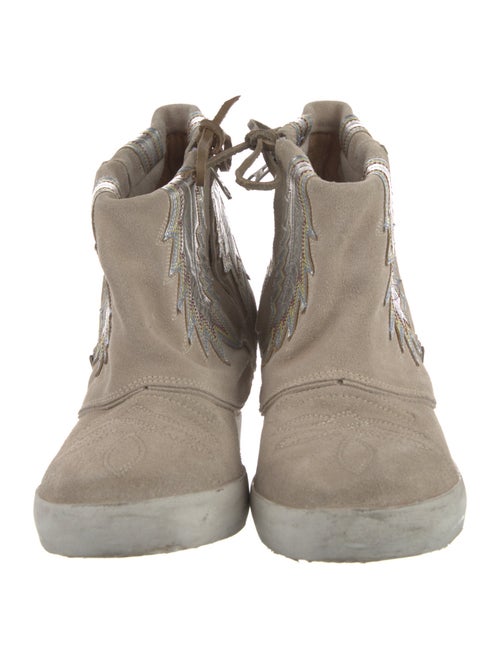 Hollywood Trading Company Suede Wedge Sneakers