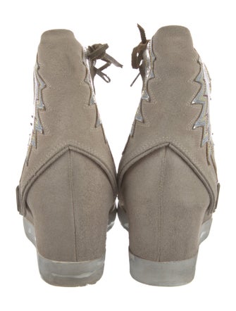 Hollywood Trading Company Suede Wedge Sneakers