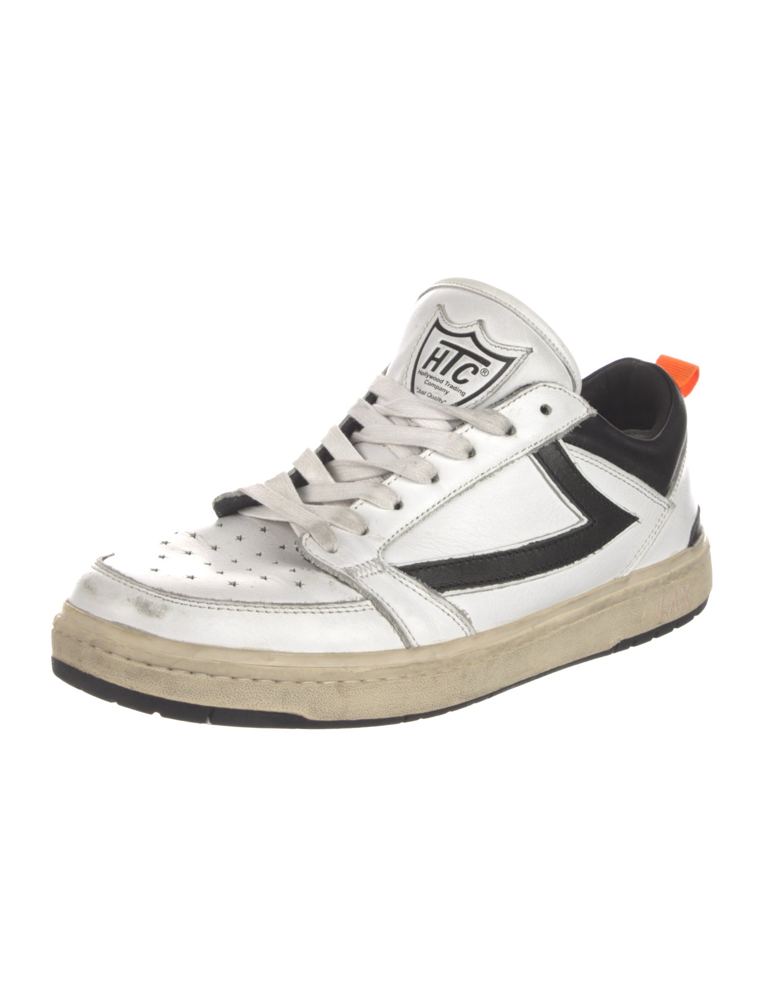 Hollywood Trading Company Leather Colorblock Pattern Sneakers