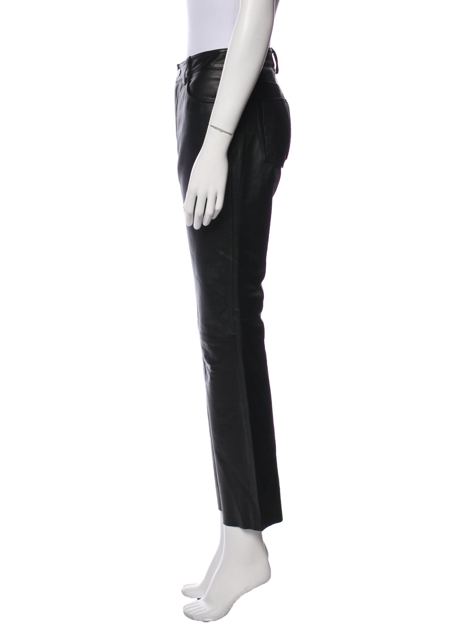 Hôtel Particulier Leather Straight Leg Pants