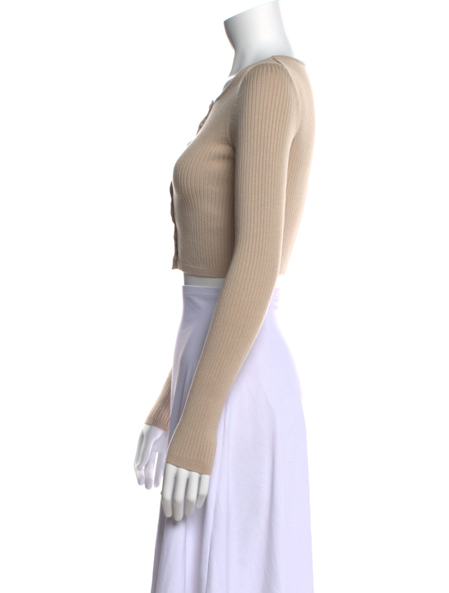 Helsa Scoop Neck Long Sleeve Crop Top